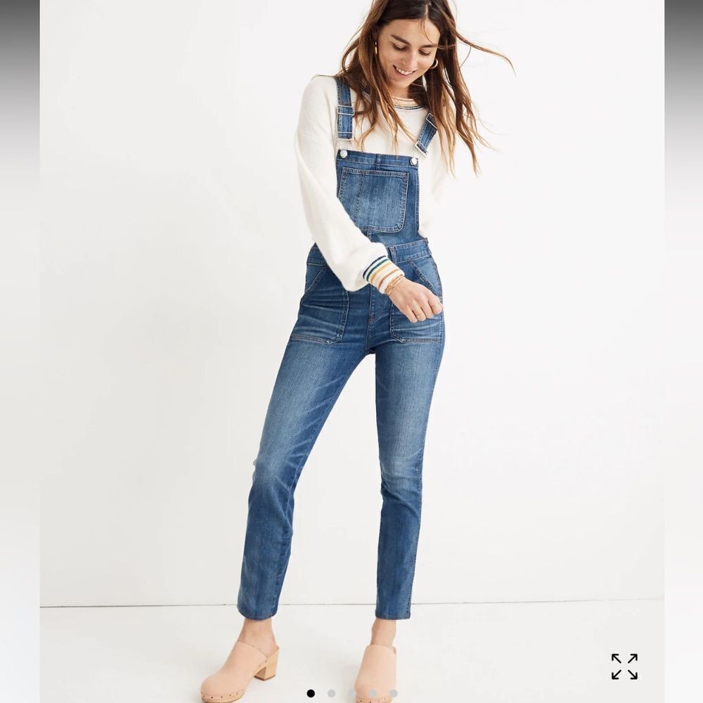 Madewell Skinny Overalls in Jansing Wash